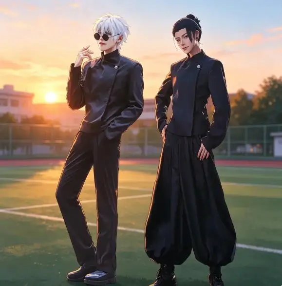 Anime Cosplay Gojo - アニメ「呪術廻戦」コスプレ 呪術廻戦 五条悟 ゲトウ・スグル コスプレ衣装 アニメ制服