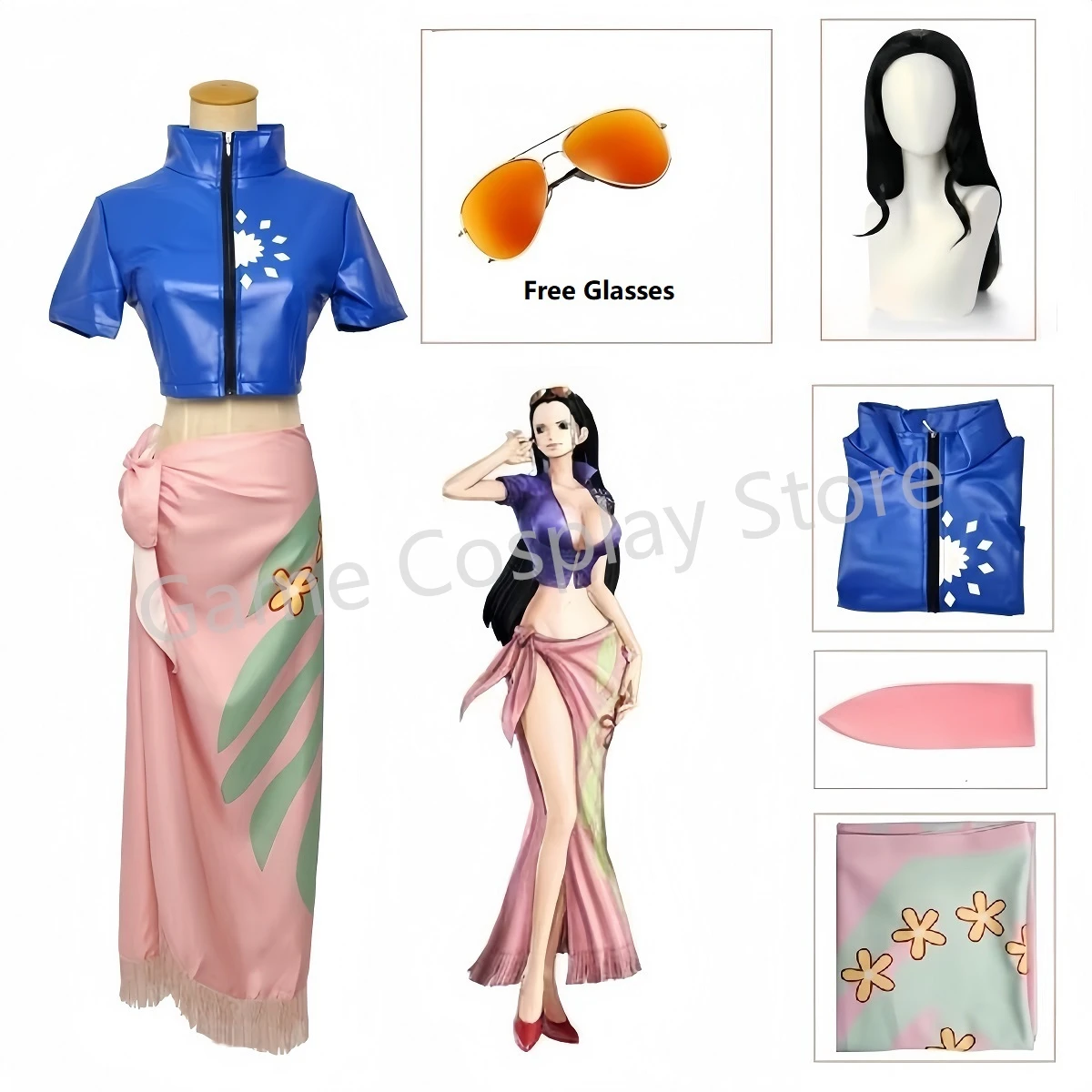 Anime Cosplay Yor - ニコ・ロビンコスプレ衣装ドレス衣装アニメ衣装メガネかつらスーツ衣装女の子ハロウィンカーニバルパーティーコミコン
