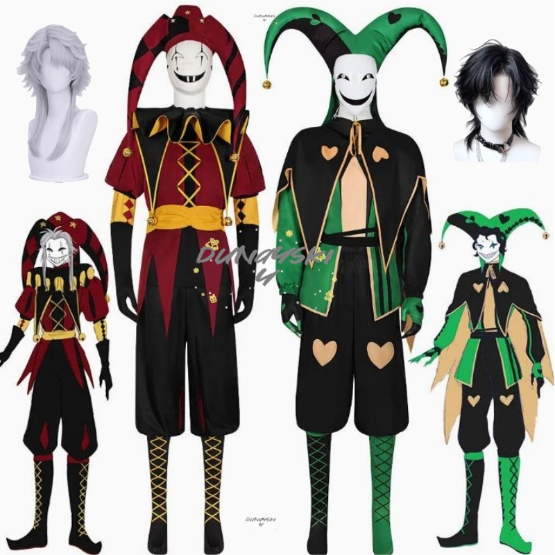 Anime Cosplay Expo 2025 - フリーキックサーカスピエロコスプレピエロ衣装コスチュームウィッグゲーム2025ハロウィンホラーメンズロールプレイ服エキスポ服マスク帽子