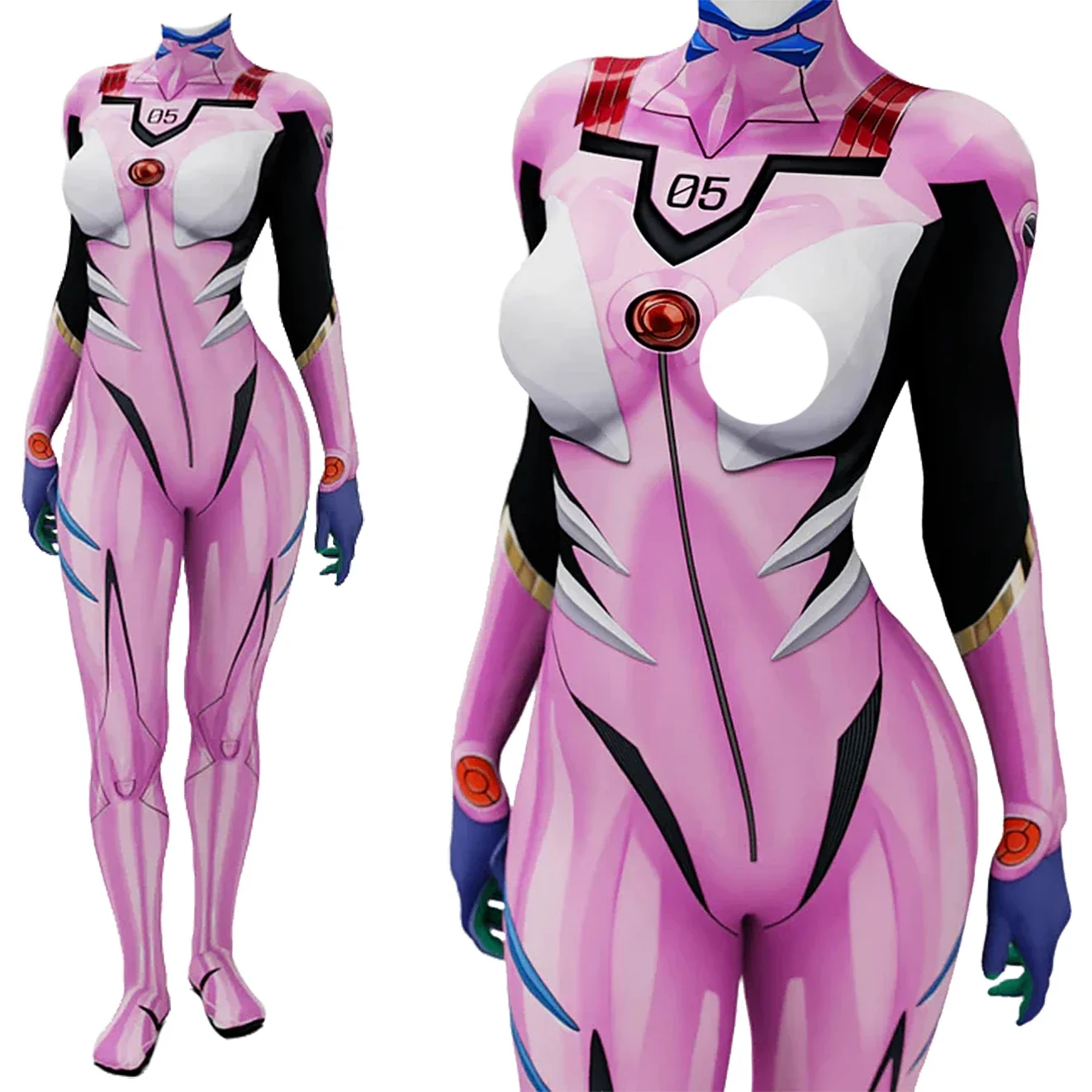 Anime Cosplay Girl - アニメEVA 05 マキナミ コスプレ衣装 スーパーヒーロー 女性