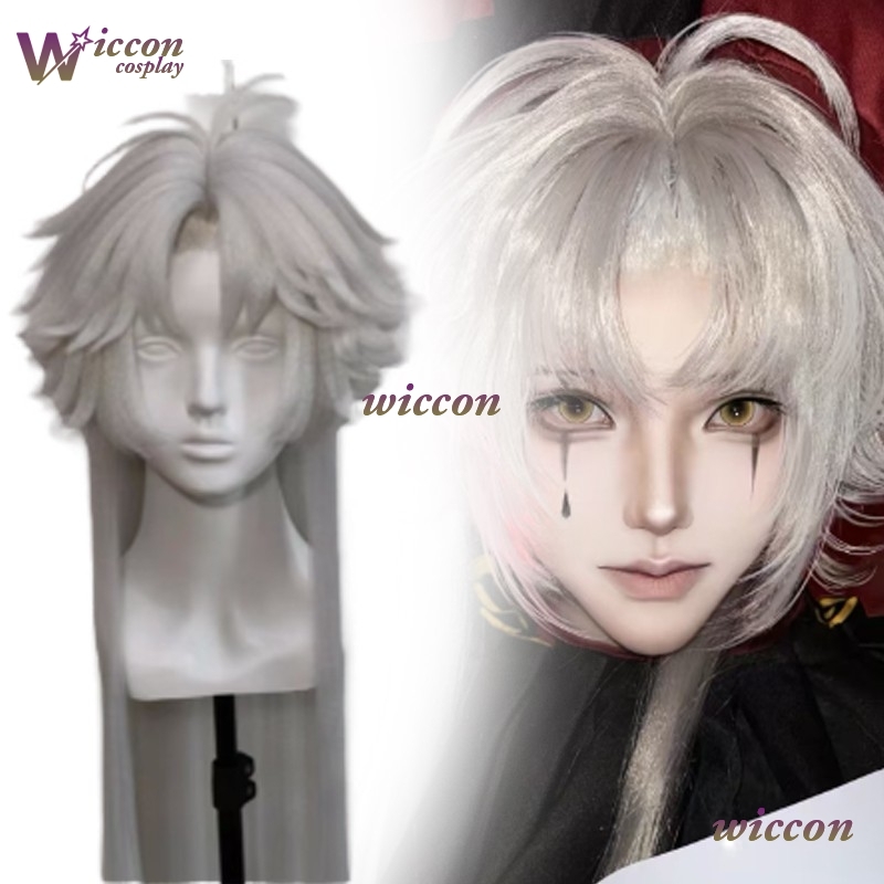 Cosplay Anime Black Hair - Youk The Freak サーカスピエロピエロフルセットコスプレウィッグハーレクインコスプレウィッグ黒髪女性男性ハロウィンロールプレイ