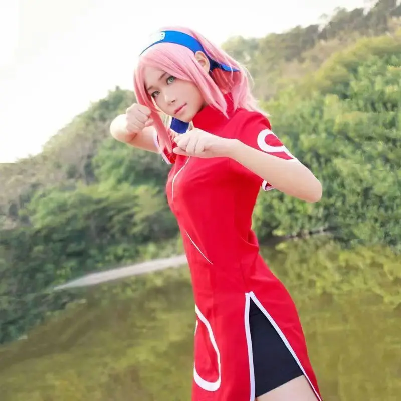 Anime Cosplay Yor - うちはサクラ ハルノサクラ チャイナドレス コスプレ衣装 アニメ コミックコン