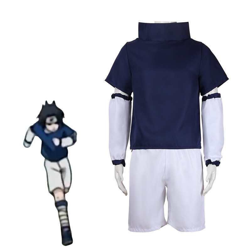 Kids Cosplay Anime - アニメうちはサスケコスプレ衣装子供のための子供トップパンツ衣装ハロウィンカーニバルスーツ衣装大人のための