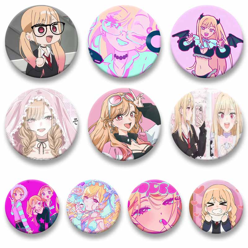 Anime Cosplay Idea - かわいいアニメフィギュア北川M-Marinエナメルピン漫画コスプレジュエリーアクセサリーバックパック靴ラペルバッジブローチギフトアイデア
