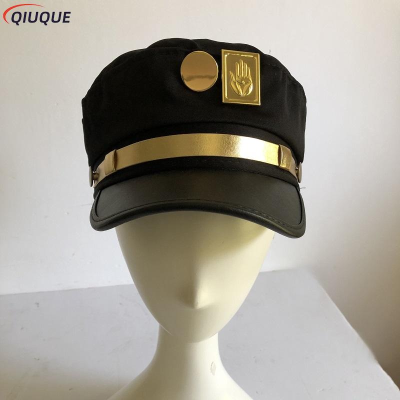 Jojo Bizarre Hat - ジョジョの奇妙な冒険の変装,頭蓋骨の形をしたジョジョのスカーフ,楽しいアクセサリー,日本のミリタリー帽子