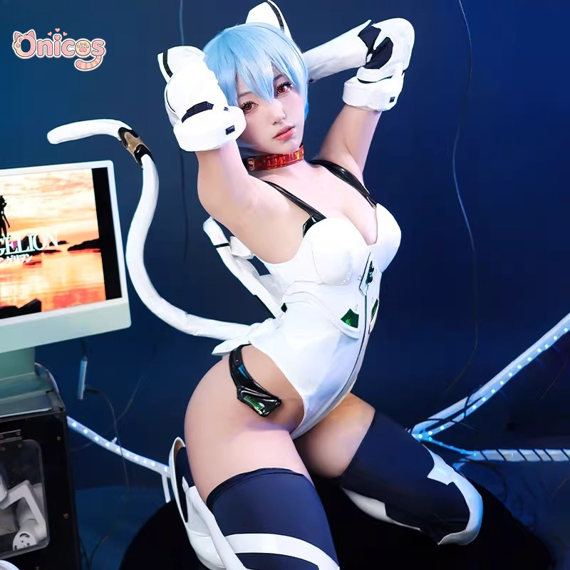 綾波レイ猫耳アニメコスプレ衣装セクシーでスパイシーなガールス - Anime Cosplay Girl のレビューと価格