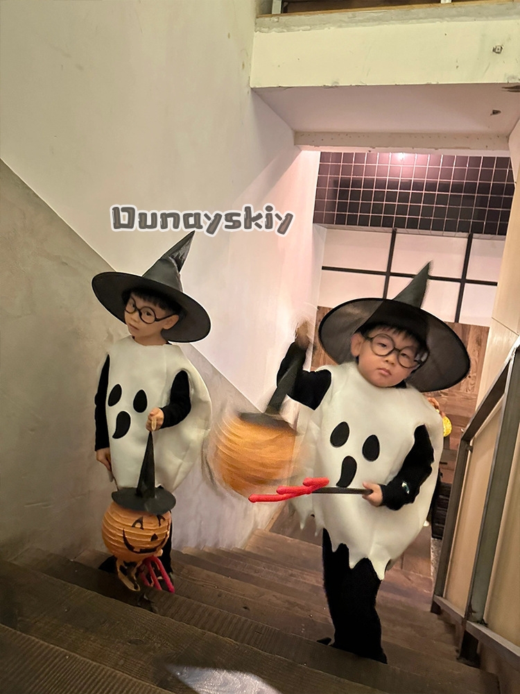 ‌ ‌ ハロウィン新しいコスプレ衣装子供用女の子男の子ゴース - Kids Cosplay Anime のレビューと価格