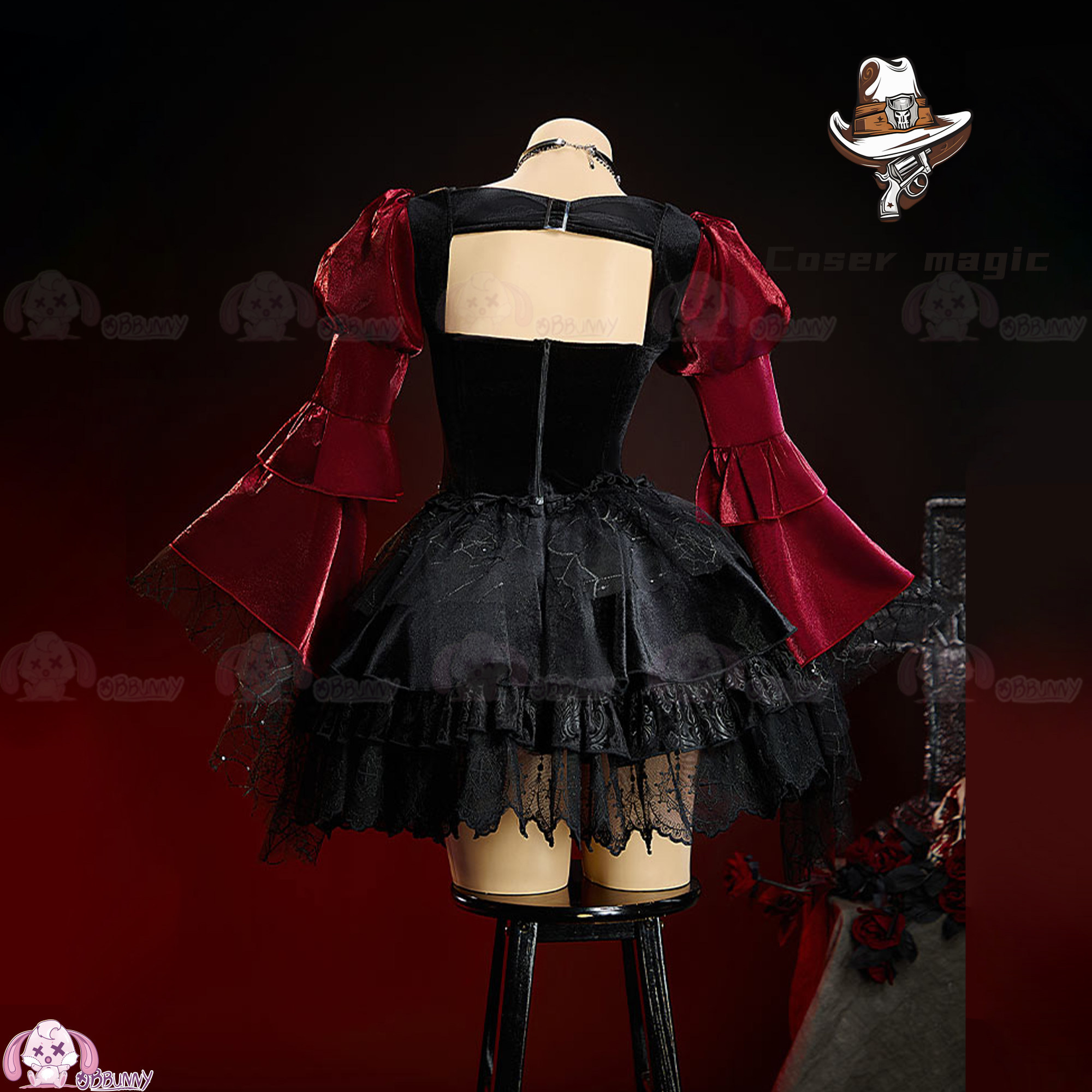 オリジナル幻想的なおとぎ話ゴシックダークロリータドレス、女の - Anime Cosplay Girl のレビューと価格