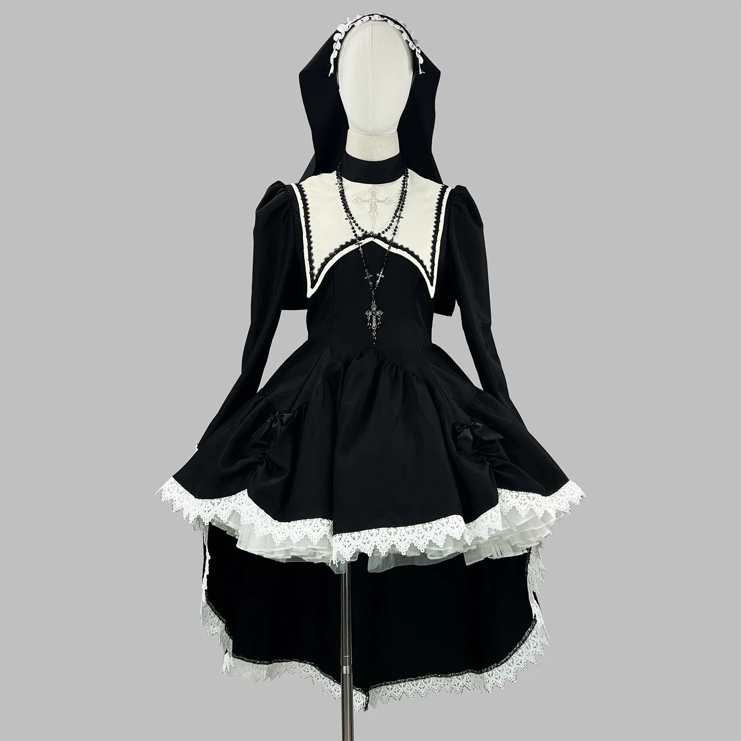 2025年新作 ブラックゴシック修道女スカート コスプレコス - Anime Cosplay Girl のレビューと価格