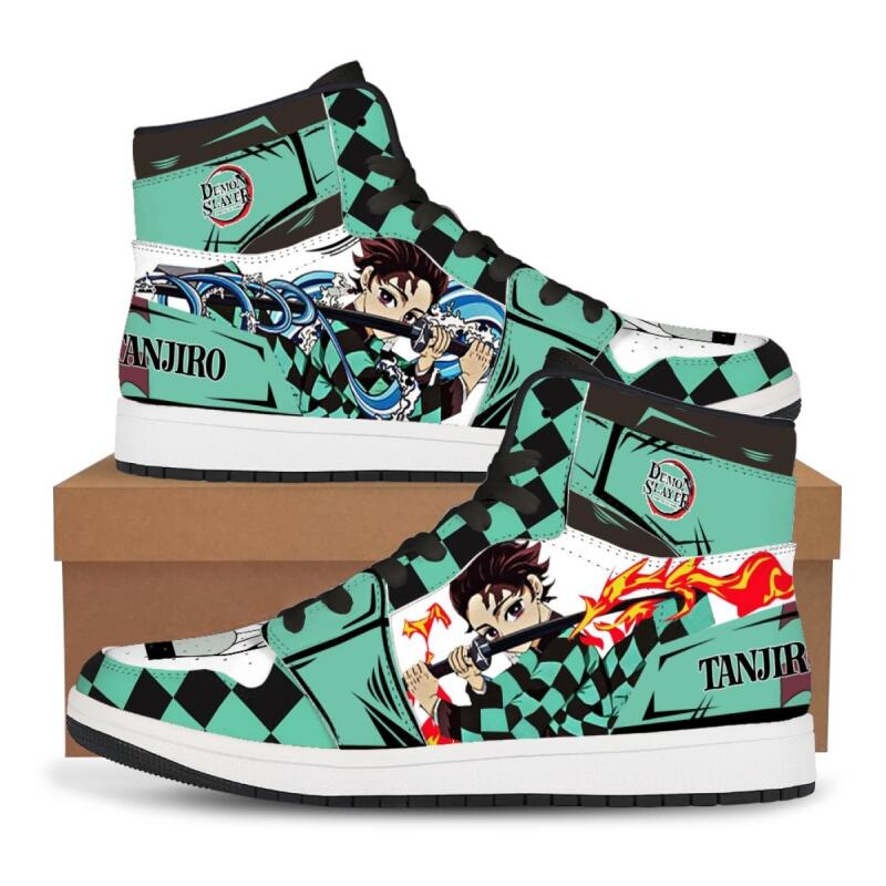 カスタムシューズ 鬼滅の刃 アニメ ハイカットスニーカー バ - Anime Cosplay Tanjiro のレビューと価格