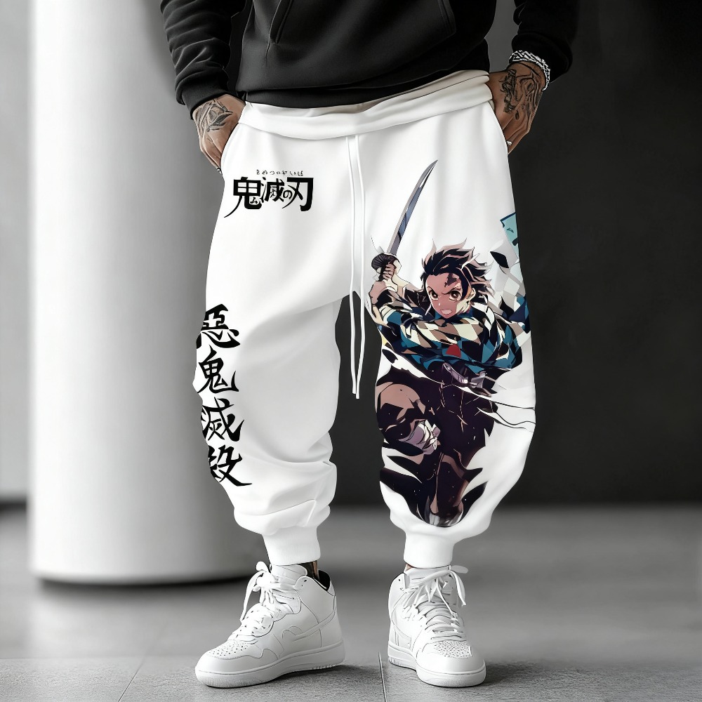ユニセックス純綿パンツ鬼滅の刃竈門炭治郎アニメ原宿2026春 - Anime Cosplay Tanjiro のレビューと価格
