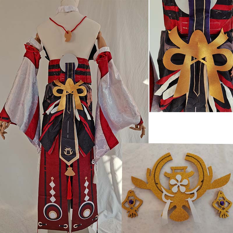 Yae miko-コスプレ衣装ウィッグ,ウィッグコスプレセッ - Anime Cosplay Yor のレビューと価格
