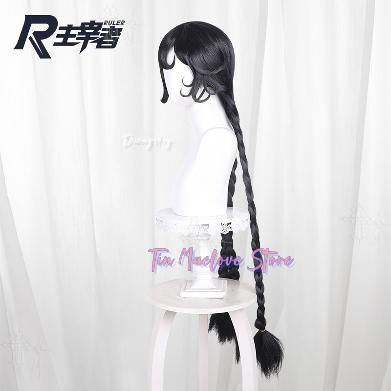 黒の編み込みヘア、丸い模擬頭皮トップ付き、ジャドゥガー・ア・ - Cosplay Anime Black Hair のレビューと価格