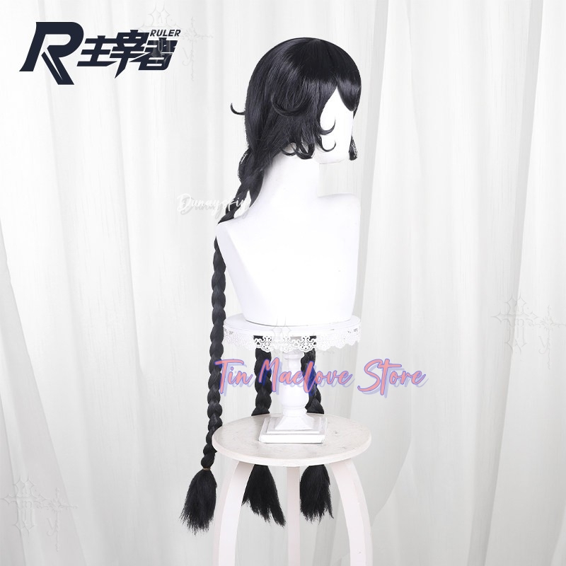 黒の編み込みヘア、丸い模擬頭皮トップ付き、ジャドゥガー・ア・ - Cosplay Anime Black Hair のレビューと価格