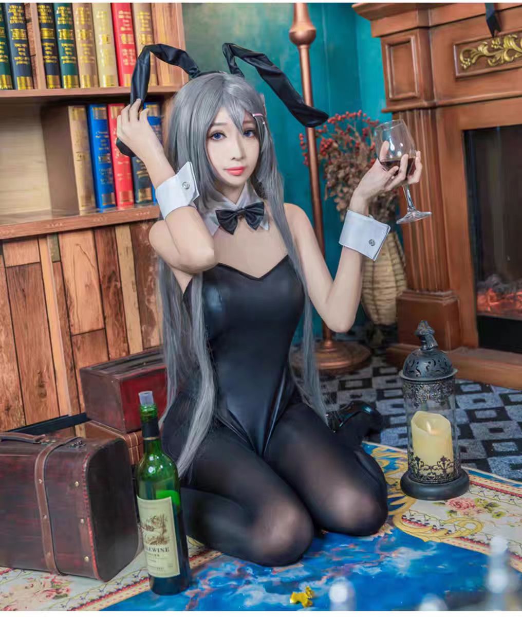セクシーなバニーガール桜島麻衣コスプレ衣装ジャンプスーツバニ - Anime Cosplay Girl のレビューと価格