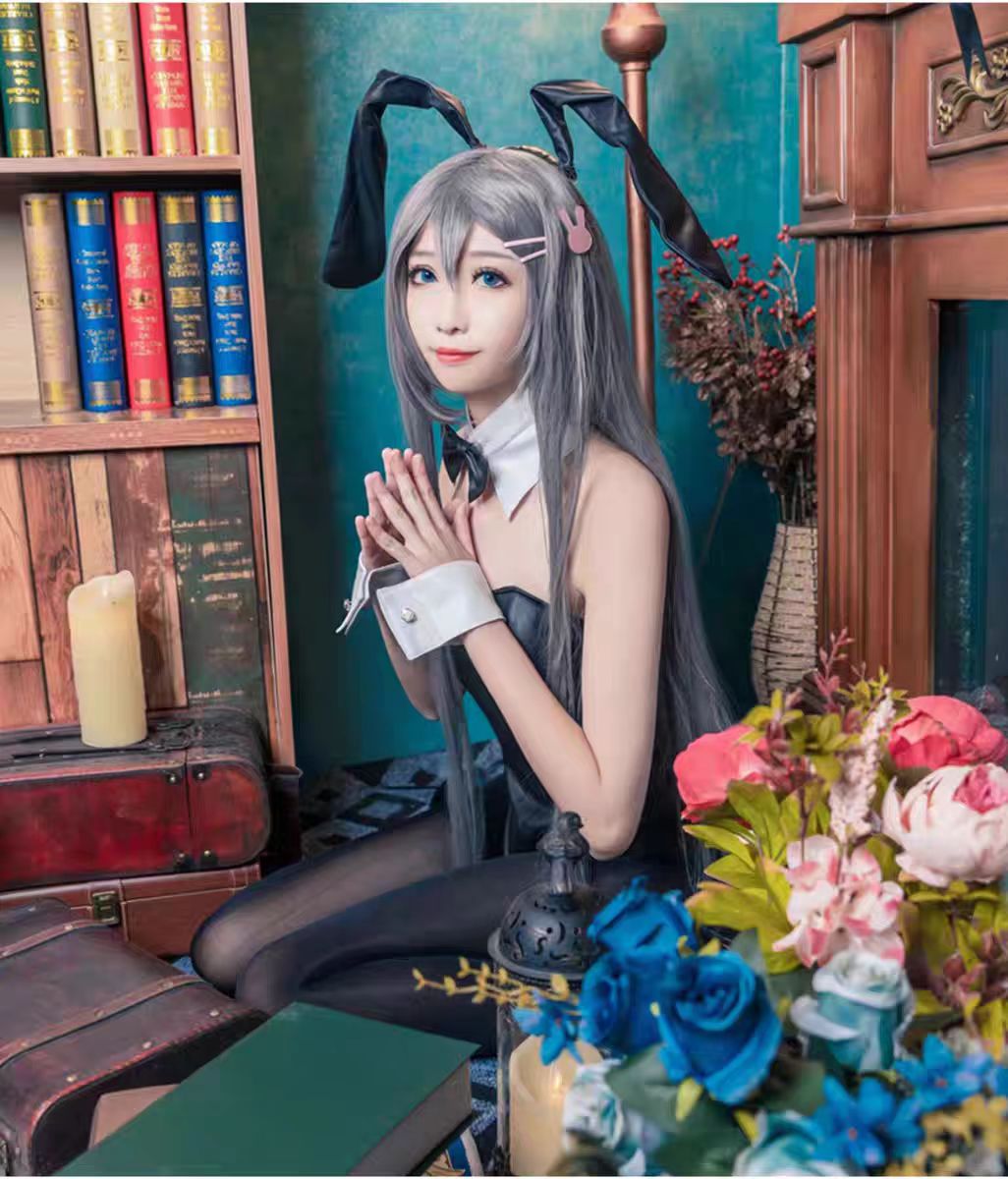 セクシーなバニーガール桜島麻衣コスプレ衣装ジャンプスーツバニ - Anime Cosplay Girl のレビューと価格