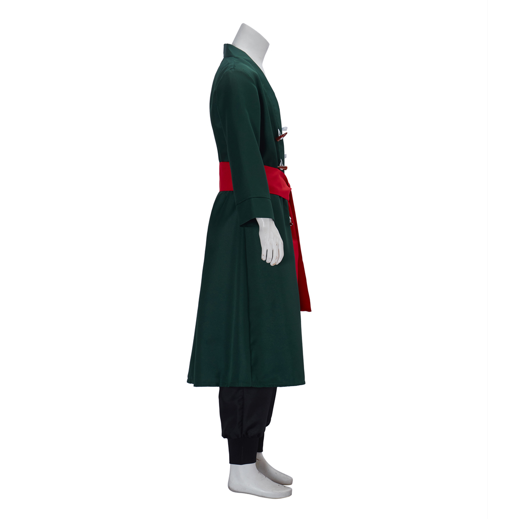 アニメロロノアコスプレゾロ衣装制服グリーンコートベルトパンツ - Cosplay Anime Zoro のレビューと価格