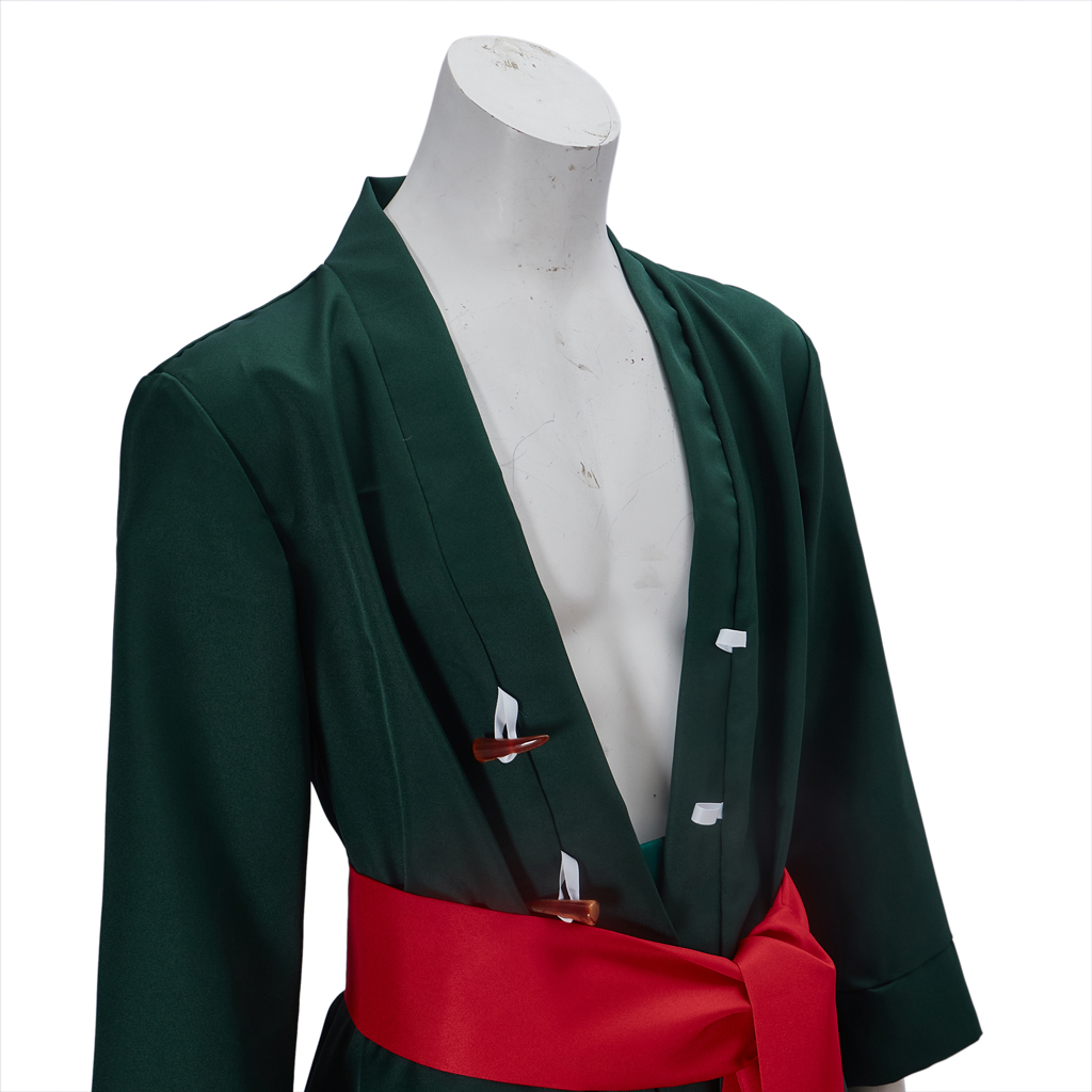 アニメロロノアコスプレゾロ衣装制服グリーンコートベルトパンツ - Cosplay Anime Zoro のレビューと価格