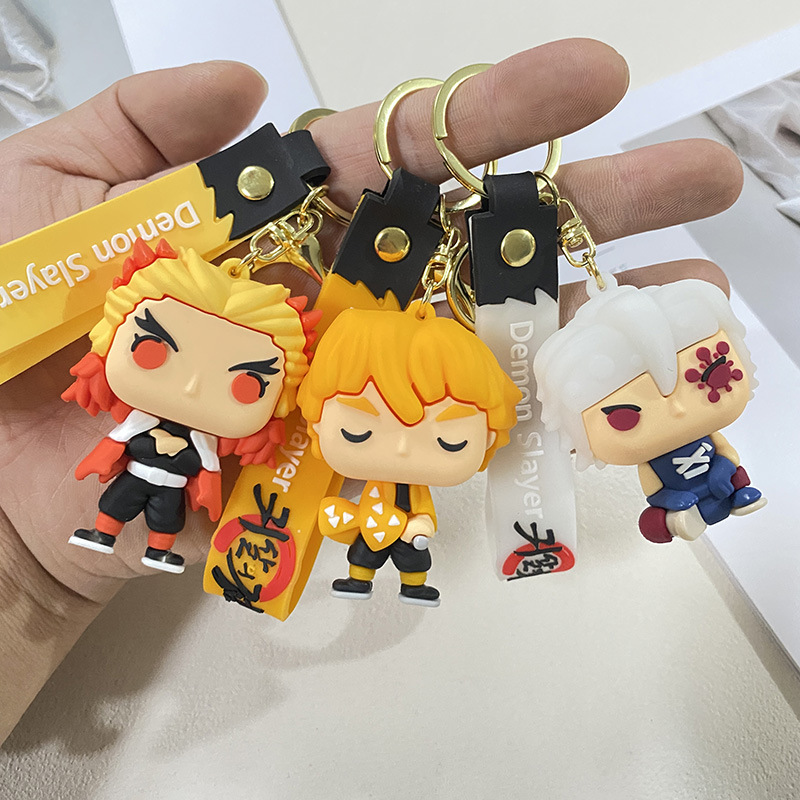 41種類の鬼滅の刃キーホルダー、可愛いキャラクターバッグ飾り - Anime Cosplay Tanjiro のレビューと価格