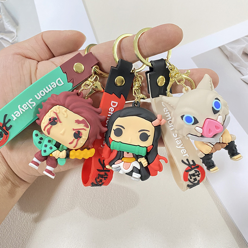 41種類の鬼滅の刃キーホルダー、可愛いキャラクターバッグ飾り - Anime Cosplay Tanjiro のレビューと価格