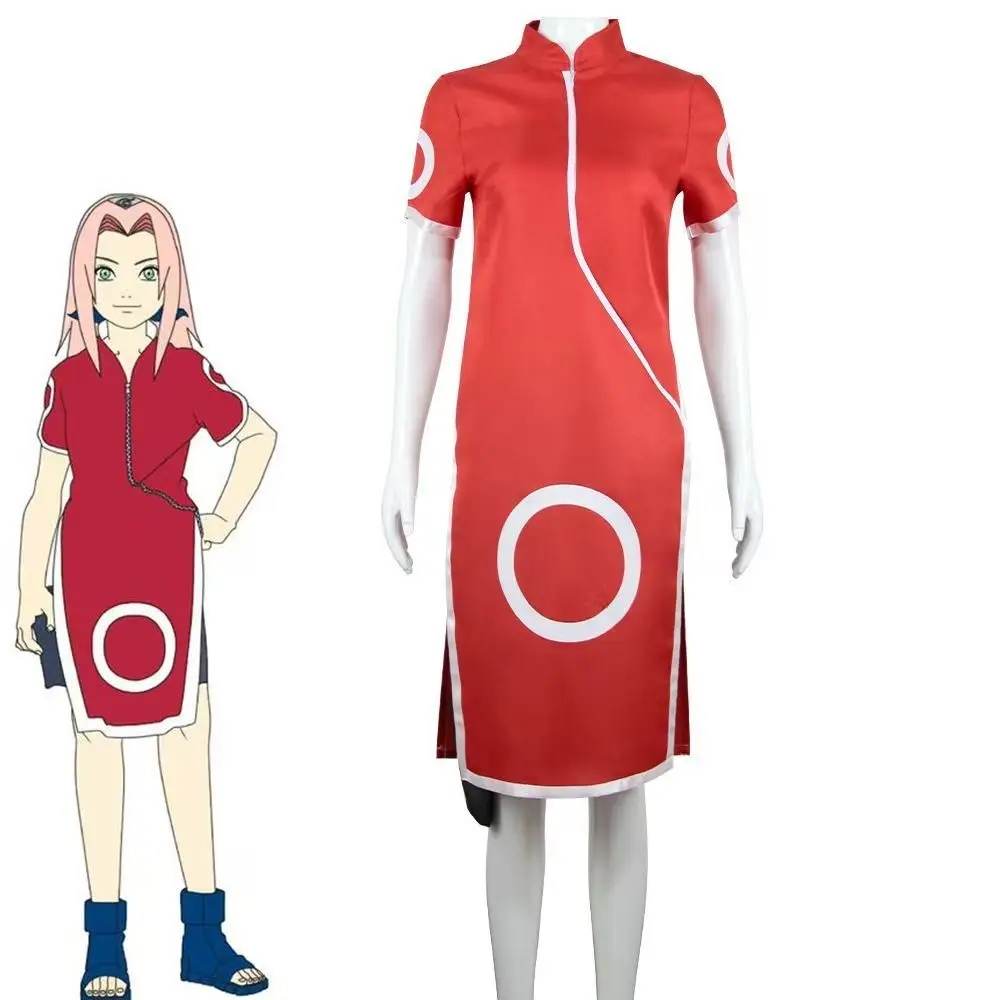 うちはサクラ ハルノサクラ チャイナドレス コスプレ衣装 ア - Anime Cosplay Yor のレビューと価格