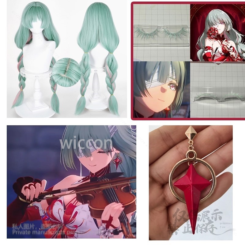 アニメ Phrolova コスプレウィッググリーンピンク混合 - Anime Cosplay Costumes のレビューと価格