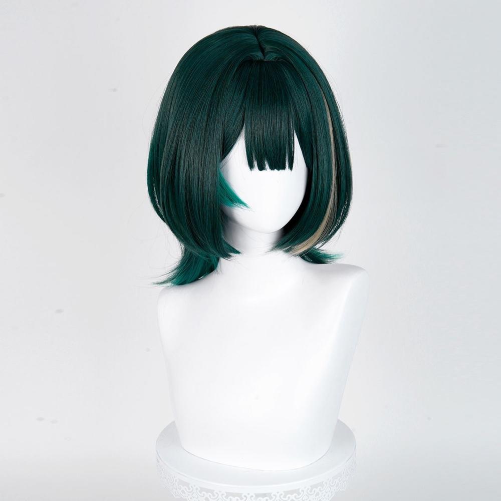 アニメネフェルコスプレウィッググリーンハイライトウィッグ女性 - Anime Cosplay Wig のレビューと価格