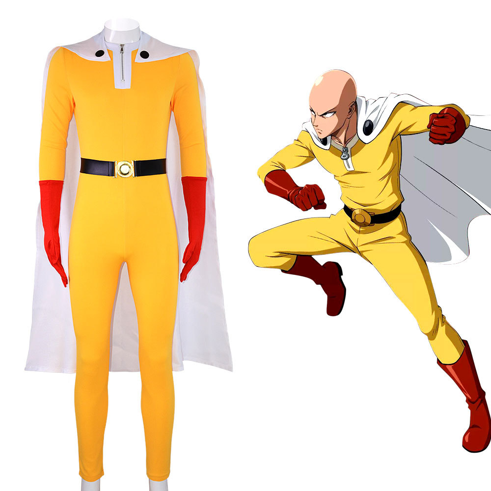 ワンパンマン サイタマ コスプレ衣装 大人用 フルセット イ - Anime Cosplay One Punch Man のレビューと価格