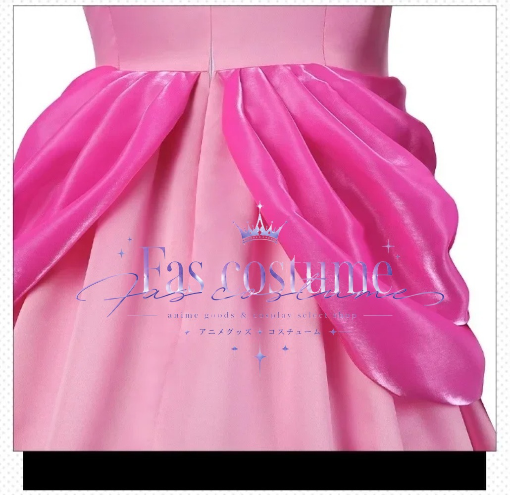 ピーチ姫コスプレ衣装スーパーブラザーズ衣装ピンクロリータプリ - Anime Cosplay Pink のレビューと価格