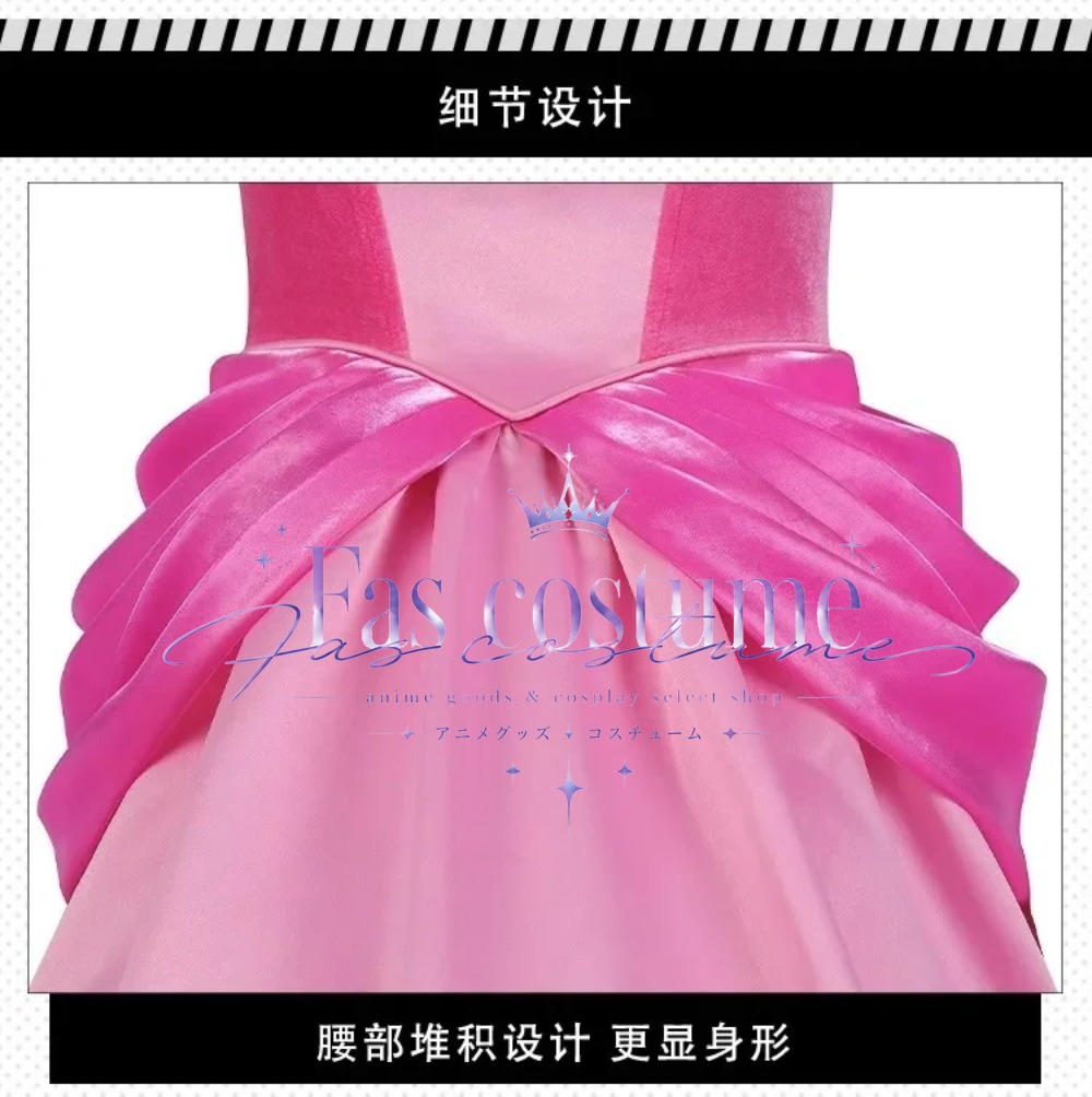 ピーチ姫コスプレ衣装スーパーブラザーズ衣装ピンクロリータプリ - Anime Cosplay Pink のレビューと価格