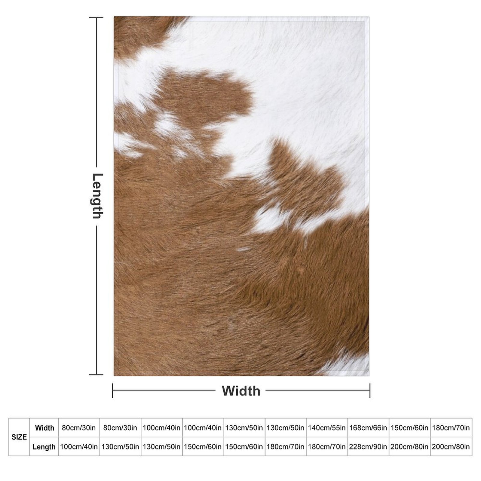 Cow Hide Brown & White Throw B - Anime Cosplay Idea のレビューと価格