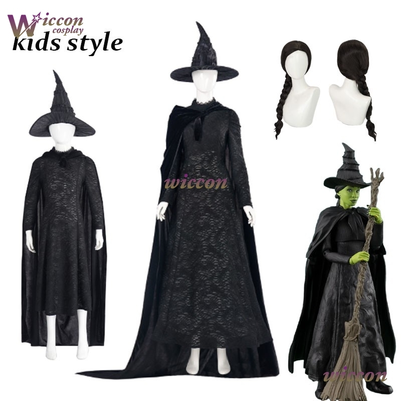 YesoK 映画ウィキッドエルファバコスプレ衣装黒マントドレ - Kids Cosplay Anime のレビューと価格
